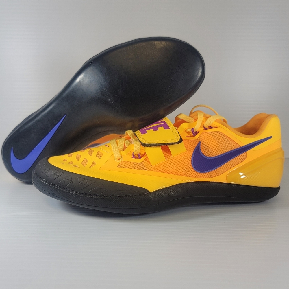 Nike Mens Size Zoom Rotational Throwing Shoes Citron Pulse Indigo FZ9606-800
